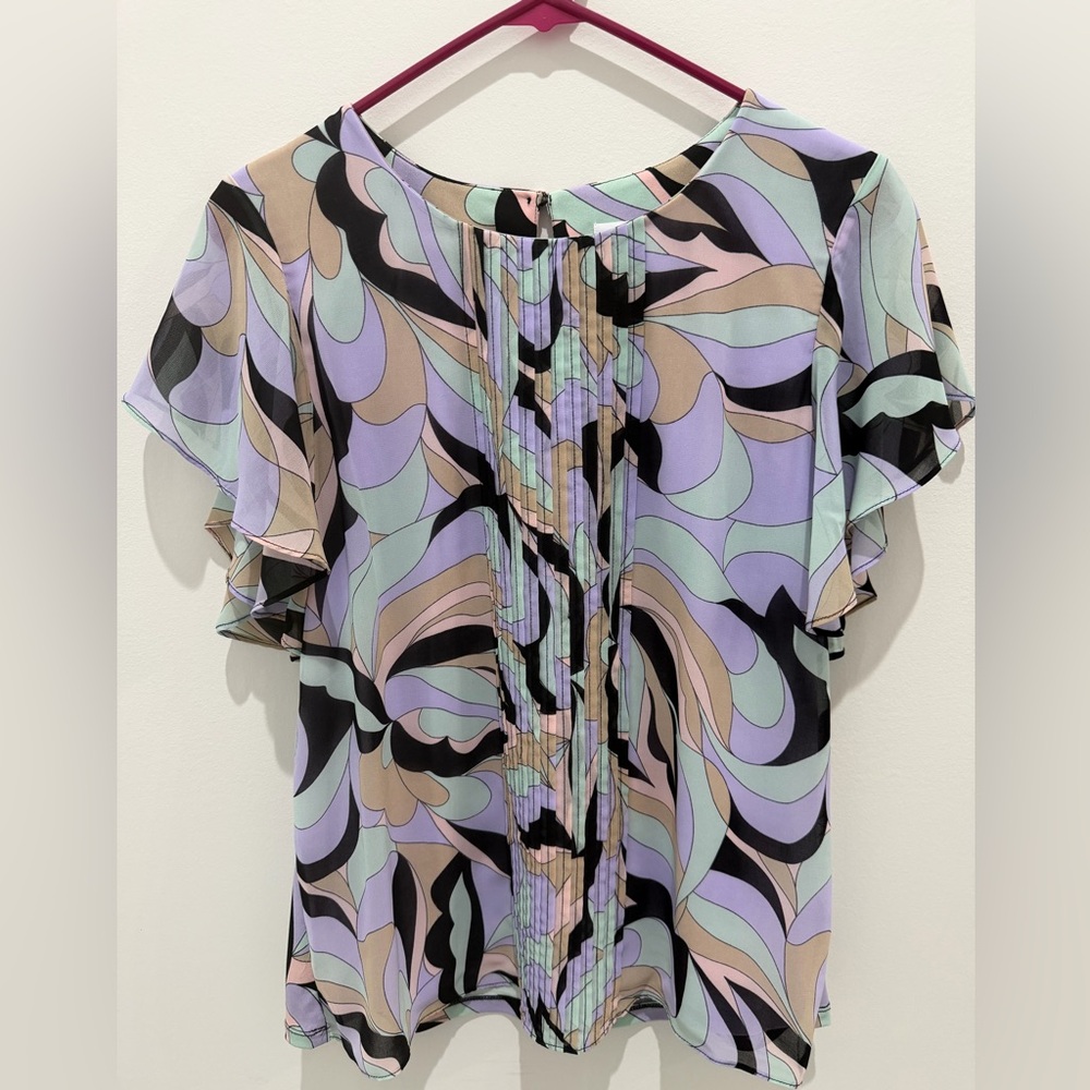 Calvin Klein Multicolor Abstract Blouse